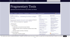 Desktop Screenshot of fragmentarytexts.org
