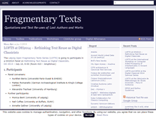 Tablet Screenshot of fragmentarytexts.org